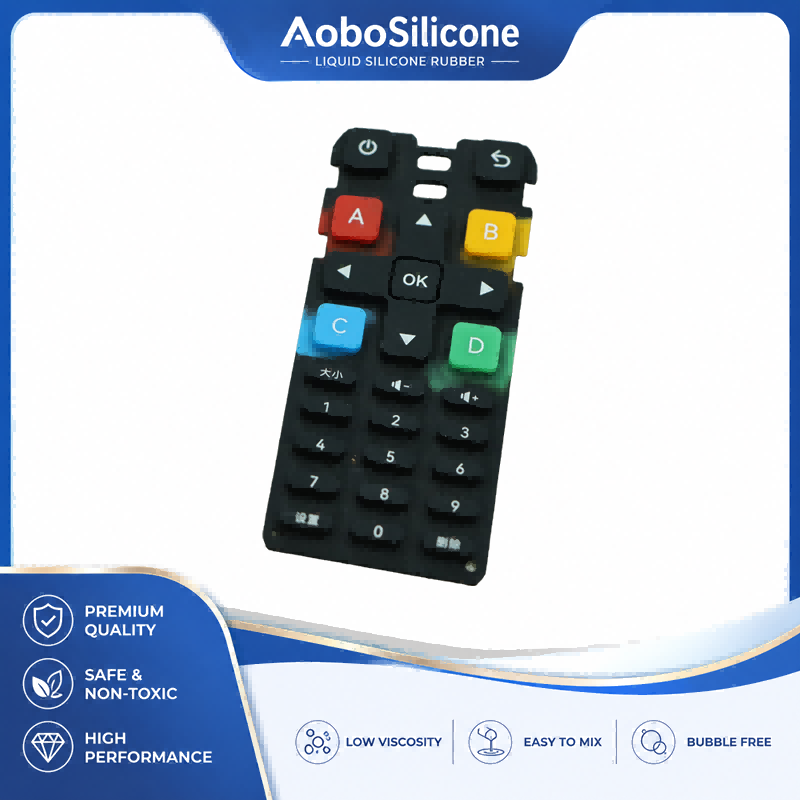 Teclado de silicona moldeado por compresión